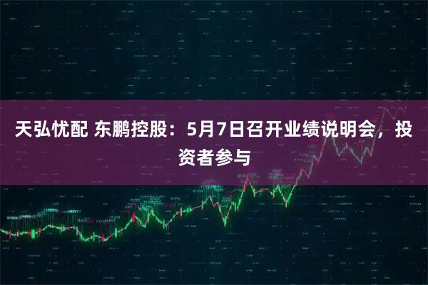 天弘忧配 东鹏控股：5月7日召开业绩说明会，投资者参与