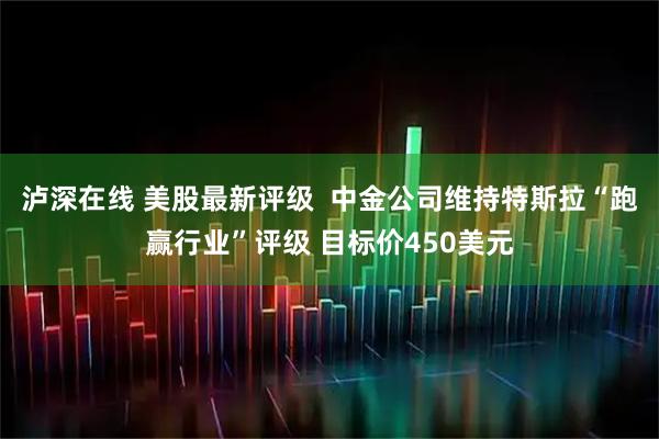 泸深在线 美股最新评级  中金公司维持特斯拉“跑赢行业”评级 目标价450美元