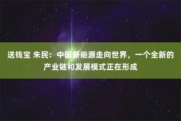 送钱宝 朱民：中国新能源走向世界，一个全新的产业链和发展模式正在形成